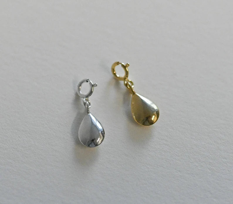 925 Sterling silver ] 925 Silver Teardrop Pendant, 1ps