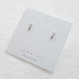SG.393 // Surgical Steel Mini Square Ear Post , 2pc / 8-8924-01