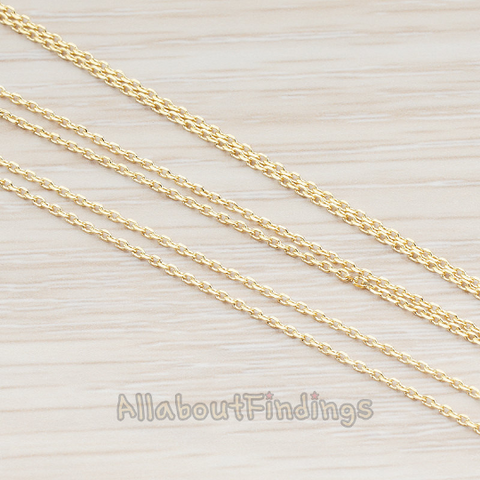 CH.024 // Small Diamond Cut Cable Chain, 1 Meter