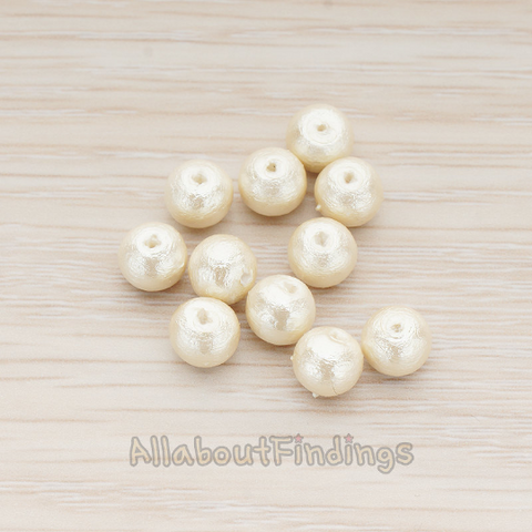 ET.995 // Cotton Pearl Beads, 2 Pc