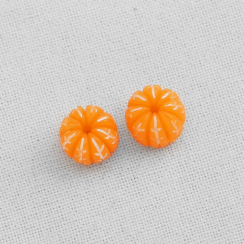 DCD0051 //  Tangerine pendant, Jewelry Supplies, Jewelry Making, Gold Plated, 2PS