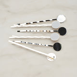 Round Pad Bobby Pin Hair Clip Base, 6 Pc (BA.090)