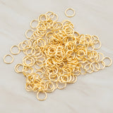 Glossy Plated Brass Open Jump Rings, 24 Gauge, 200 Pc (BA.107)