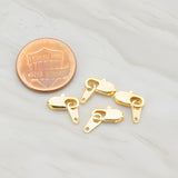 Gold Mini Lobster Clasp and Bar Set, 4 Sets (BA.131)