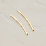 Curved Tube Metal Beads, 10 Pc (BA.170)