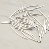 Curved Tube Metal Beads, 10 Pc (BA.170)