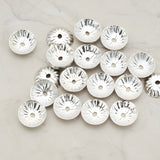 Round Floral Bead Cap, 30 Pc (BA.179)