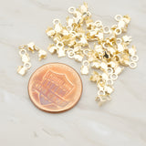 Fold Over Cord End Tips With Loop, 20 Pc (BA.207)