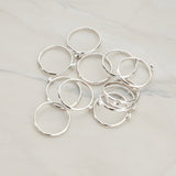 Rhodium Plated Adjustable Pad Ring Base, 4 Pc (BA.212)