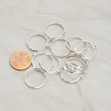 Rhodium Plated Adjustable Pad Ring Base, 4 Pc (BA.212)