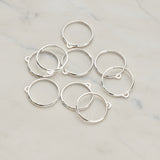 Rhodium Plated Adjustable Loop Ring Base, 4 Pc (BA.213)