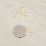 Curvy Wave Tube Bar Chain Ear Findings, 2 Pc (BA.269)