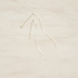 Curvy Wave Tube Bar Chain Ear Findings, 2 Pc (BA.269)