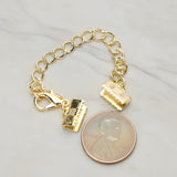 Thick Cable Chain Extender with Wide Cord End Clips and Lobster Clasp, 2 Pc (BA.275-02)