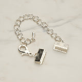 Thick Cable Chain Extender with Wide Cord End Clips and Lobster Clasp, 2 Pc (BA.275-02)