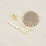 Flat Bar with Long Chain Butterfly Earnut, 2 Pc (BA.285)