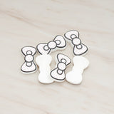 Ribbon Bow Flat Back Cabochon, 10 Pc (CB.008)