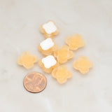 Persimmon Flower Flat Back Cabochon, 6 Pc (CB.010)
