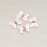 Polka Dot Bow Flat Back Cabochon, 10 Pc (CB.012)