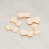 Rounded Ribbon Bow Flat Back Cabochon, 10 Pc (CB.019)