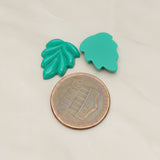 Bubble Leaf Flat Back Cabochon, 6 Pc (CB.06)