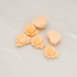 Full Bloom Rose Flower Flat Back Cabochon, 4 Pc (CB.100)