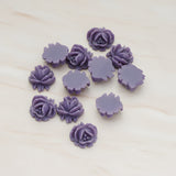 Half Rose Flower Flat Back Cabochon, 6 Pc (CB.125)