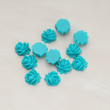 Half Rose Flower Flat Back Cabochon, 6 Pc (CB.125)