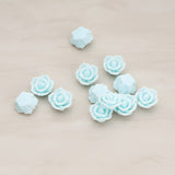 Pointed Petal Rose Flower Flat Back Cabochon, 6 Pc (CB.132)