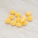 Pointed Petal Rose Flower Flat Back Cabochon, 6 Pc (CB.132)