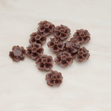 Chrysanthemum Flower Flat Back Cabochon, 6 Pc (CB.138)
