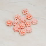 Chrysanthemum Flower Flat Back Cabochon, 6 Pc (CB.138)