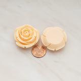 Chunky Rose Flower Flat Back Cabochon, 2 Pc (CB.152)