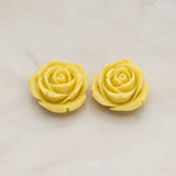 Chunky Rose Flower Flat Back Cabochon, 2 Pc (CB.152)