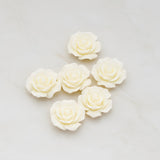 Angelique Rose Flower Flat Back Cabochon, 4 Pc (CB.157-01)