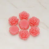 Angelique Rose Flower Flat Back Cabochon, 4 Pc (CB.157-01)