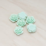Angelique Rose Flower Flat Back Cabochon, 4 Pc (CB.157-01)
