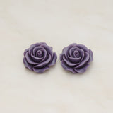 Angelique Rose Flower Flat Back Cabochon, 2 Pc (CB.157-06)