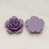 Angelique Rose Flower Flat Back Cabochon, 2 Pc (CB.157-07)
