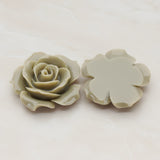 Angelique Rose Flower Flat Back Cabochon, 2 Pc (CB.157-07)