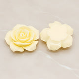 Angelique Rose Flower Flat Back Cabochon, 2 Pc (CB.157-07)