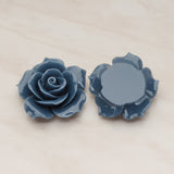 Angelique Rose Flower Flat Back Cabochon, 2 Pc (CB.157-07)