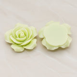 Angelique Rose Flower Flat Back Cabochon, 2 Pc (CB.157-07)