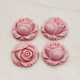 Rose Flower Flat Back Cabochon, 4 Pc (CB.176-02)