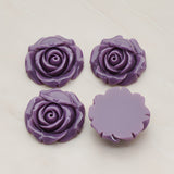 Rose Flower Flat Back Cabochon, 4 Pc (CB.176-02)