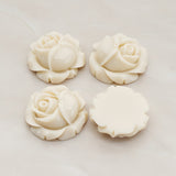Rose Flower Flat Back Cabochon, 4 Pc (CB.176-02)