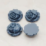 Rose Flower Flat Back Cabochon, 4 Pc (CB.176-02)
