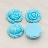 Rose Flower Flat Back Cabochon, 4 Pc (CB.176-02)