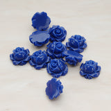 Half Rose Flower Flat Back Cabochon, 4 Pc (CB.176)
