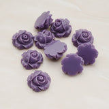 Half Rose Flower Flat Back Cabochon, 4 Pc (CB.176)